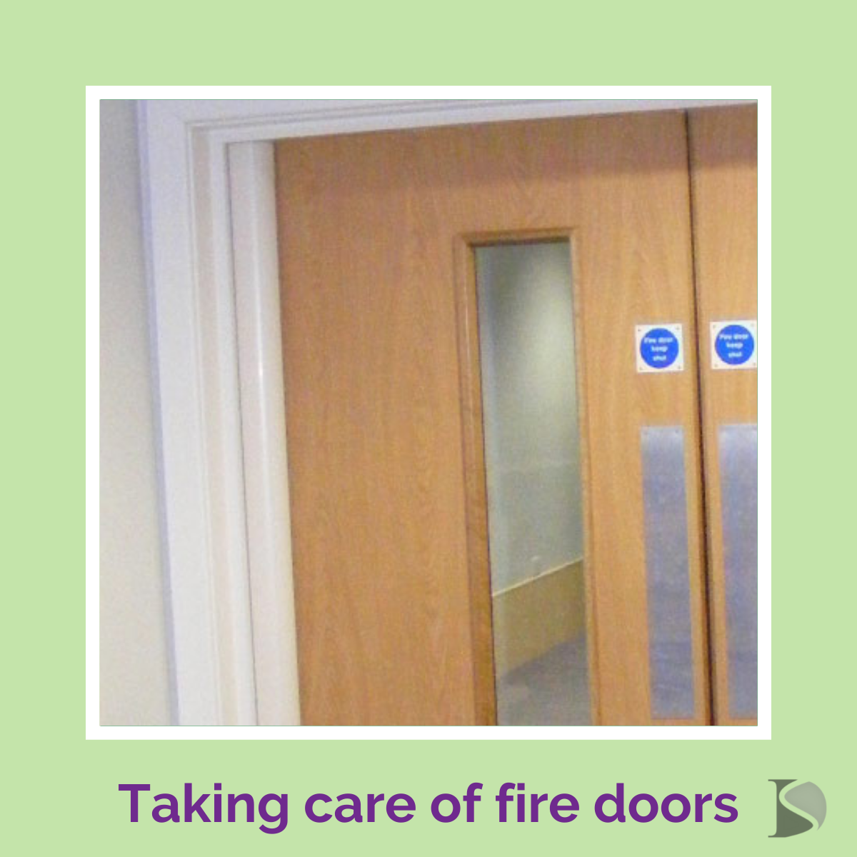 Title image for article taking care of fire doors