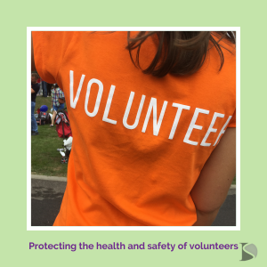 image of volunteer to illustrate article protecting the health and safety of volunteers